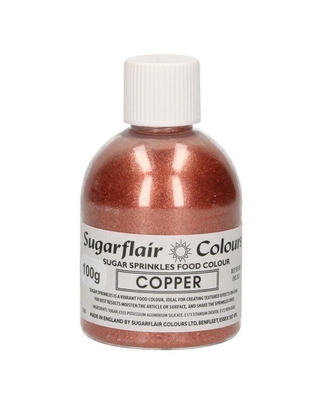 sugar flair Sugarflair Sugar Sprinkles -Copper- 100g