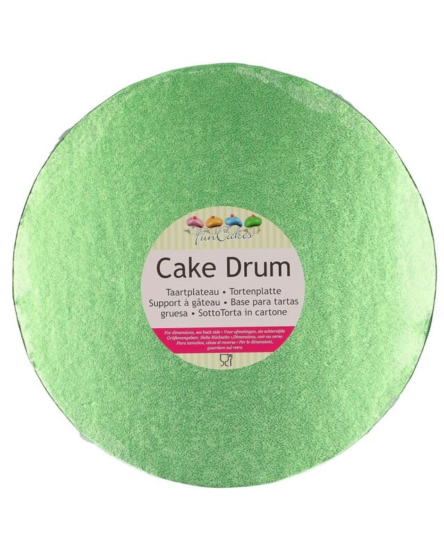 Funcakes FunCakes Cake Drum Rond Ø30,5cm -Licht Groen-