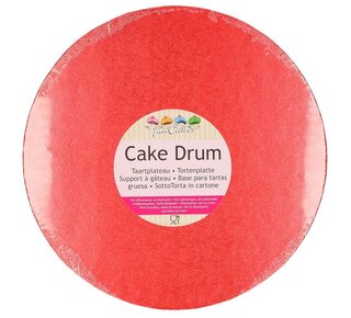 Funcakes FunCakes Cake Drum Rond Ø30,5cm -Rood-