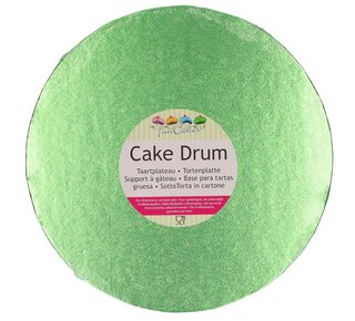Funcakes FunCakes Cake Drum Rond Ø25cm -Licht Groen-