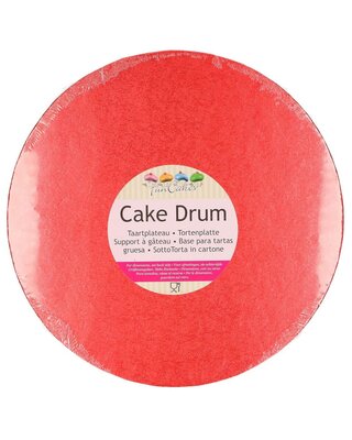 Funcakes Ø25cm Drum Rond -Rood-