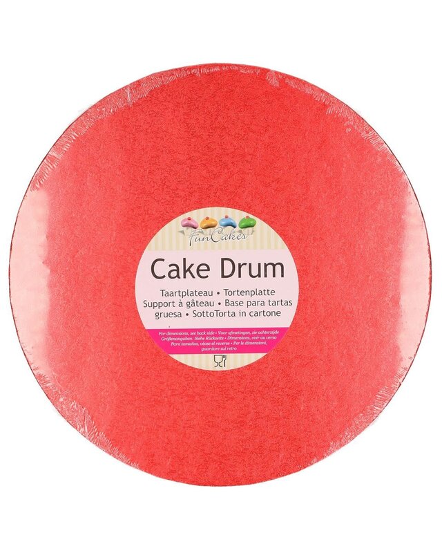 Funcakes Ø25cm Drum Rond -Rood-