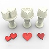 Dekofee Mini Plungers hartjes set/3