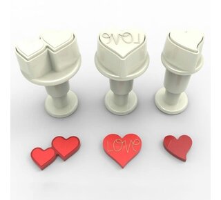 Dekofee Dekofee Mini Plungers hartjes set/3