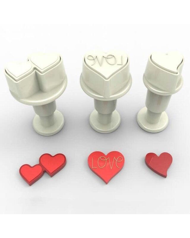 Dekofee Dekofee Mini Plungers hartjes set/3