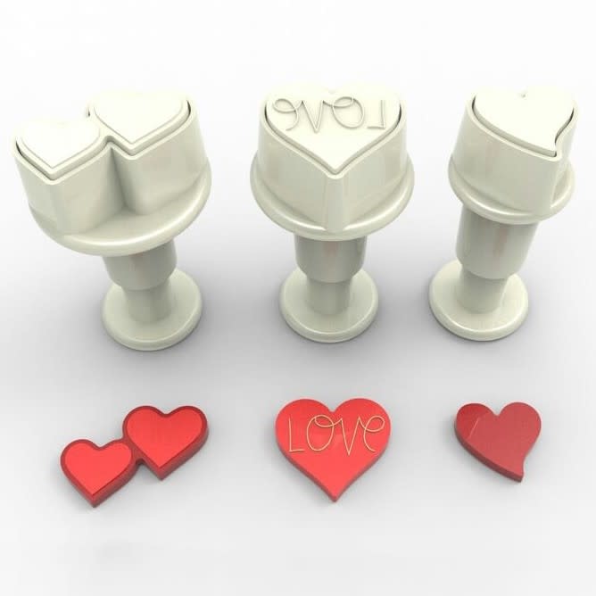 Dekofee Dekofee Mini Plungers hartjes set/3