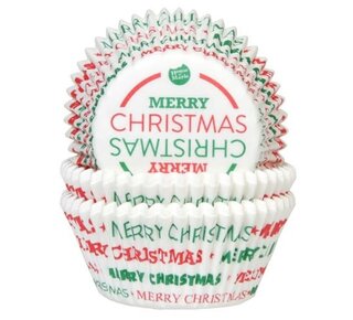 House of Marie House of Marie Baking Cups Kerst pk/50