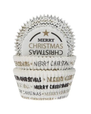 House of Marie House of Marie Baking Cups Merry Christmas pk/50