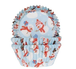 House of Marie House of Marie Baking Cups Sneeuwpop pk/50