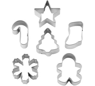 wilton Wilton Mini Cookie Cutter Set kerst Mini Set/6