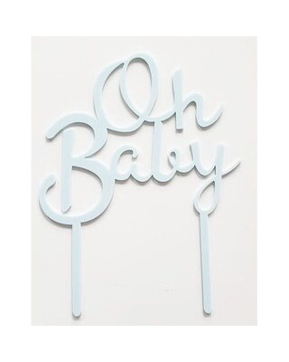oh baby topper blauw acryl