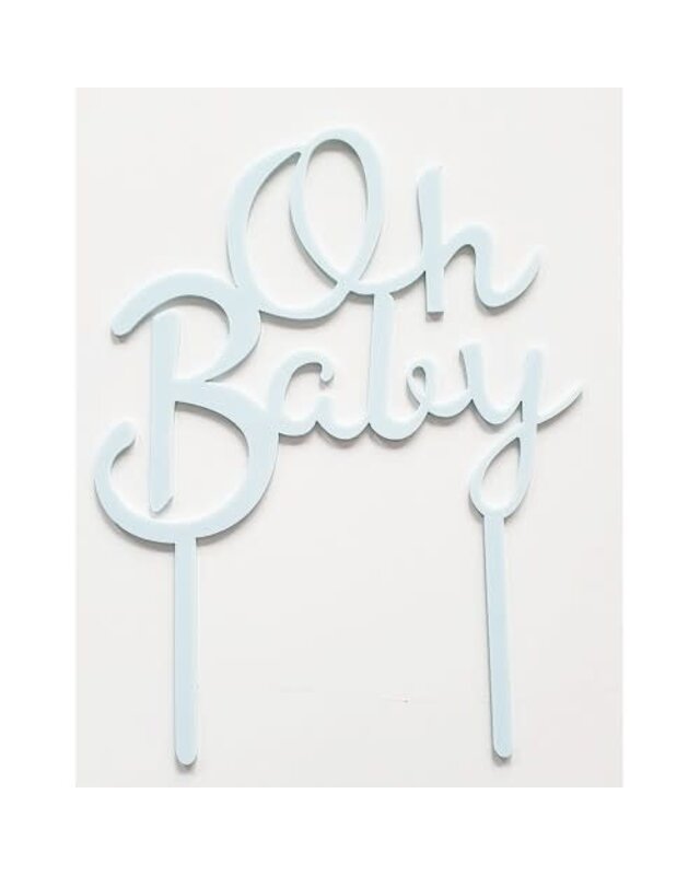 oh baby topper blauw acryl