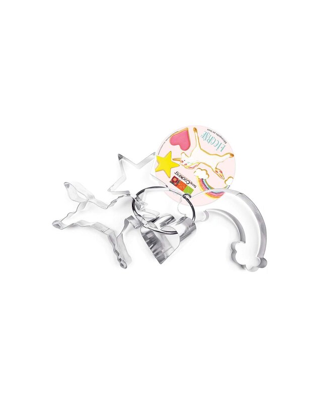 scrapcooking koekjesvormen op ring eenhoorn set4