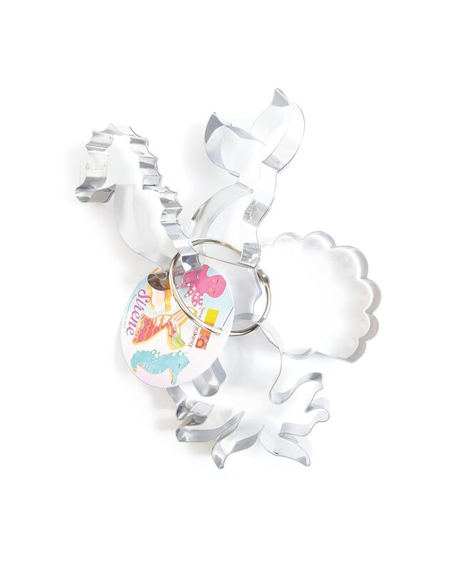 scrapcooking koekjesvormen op ring zeemeermin set4