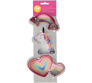 wilton Wilton Magic eenhoorn Metal Cookie Cutter Set/3