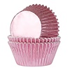 House of Marie Mini Baking Cups Folie Baby Roze pk/36