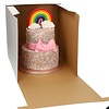 32x32x32cm FunCakes Taartdoos karton - Wit zv