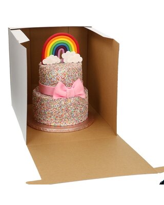 Funcakes 32x32x32cm FunCakes Taartdoos karton - Wit zv