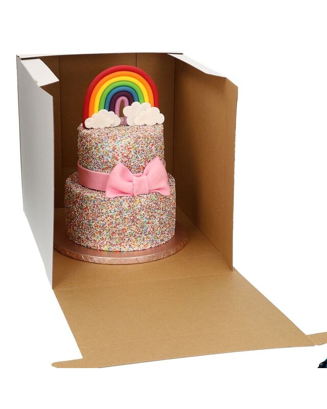 Funcakes 32x32x32cm FunCakes Taartdoos karton - Wit zv