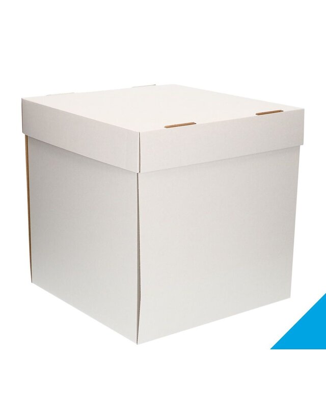 Funcakes 32x32x32cm FunCakes Taartdoos karton - Wit zv