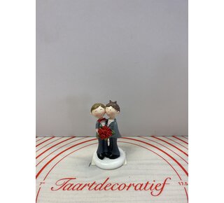 Taarttopper trouwpaar cartoon / schattig