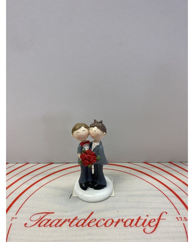 Taarttopper trouwpaar cartoon / schattig