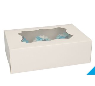 Funcakes FunCakes Cupcake Doos 6 - Blanco