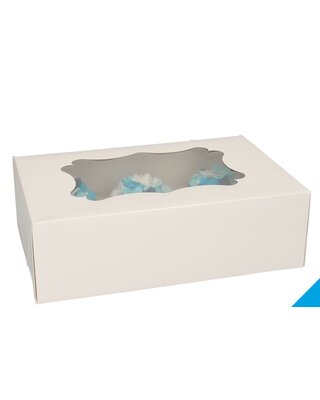 Funcakes FunCakes Cupcake Doos 6 - Blanco