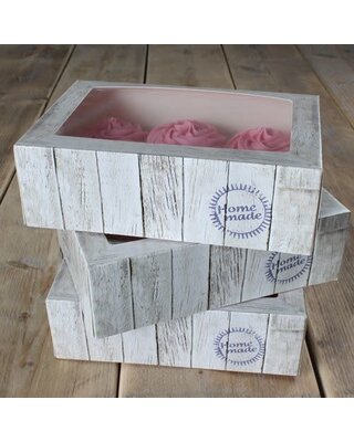 Funcakes FunCakes Cupcake Doos 6 - Pure pk/3