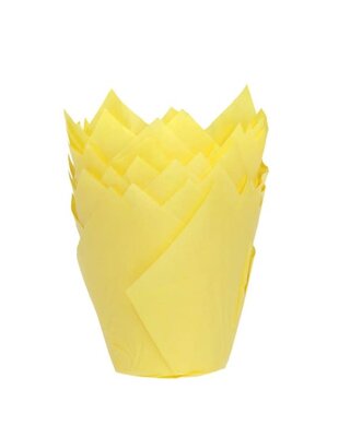 House of Marie House of Marie Muffin Cups Tulp Geel pk/36