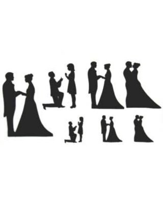 Patchwork Patchwork Cutter Wedding Silhouette Set