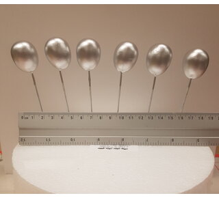 Ballonnen prikkers 3D zilver