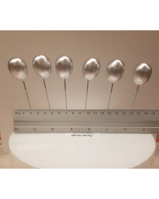 Ballonnen prikkers 3D zilver