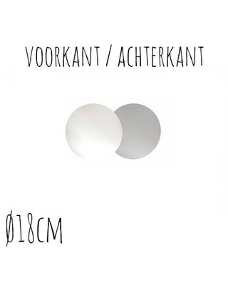 Taartonderzetter Wit / Zilver  Ø18 cm per stuk