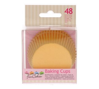 Funcakes FunCakes Cupcakevormpjes geel pk/48