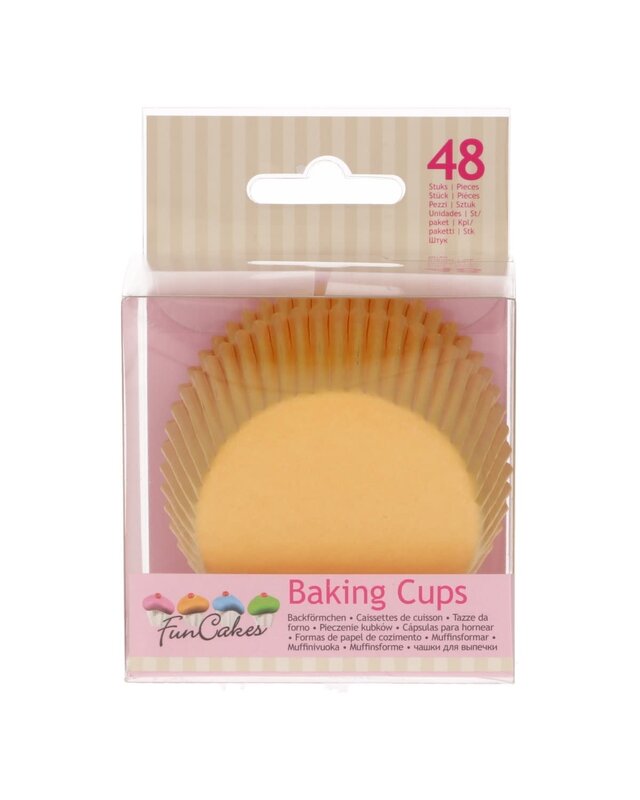 Funcakes FunCakes Cupcakevormpjes geel pk/48