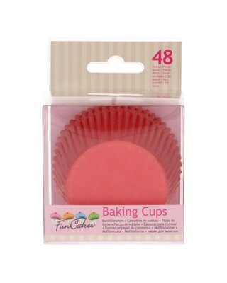 Funcakes FunCakes Cupcakevormpjes rood pk/48