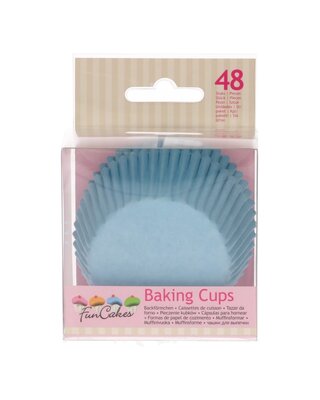 Funcakes FunCakes Cupcakevormpjes licht blauw pk/48