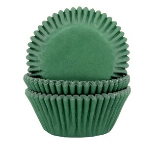 House of Marie House of Marie Baking Cups Donkergroen pk/50