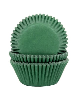 House of Marie House of Marie Baking Cups Donkergroen pk/50