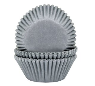 House of Marie House of Marie Baking Cups Grijs pk/50