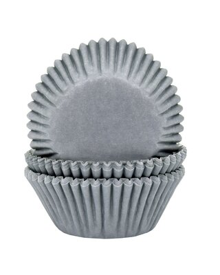 House of Marie House of Marie Baking Cups Grijs pk/50