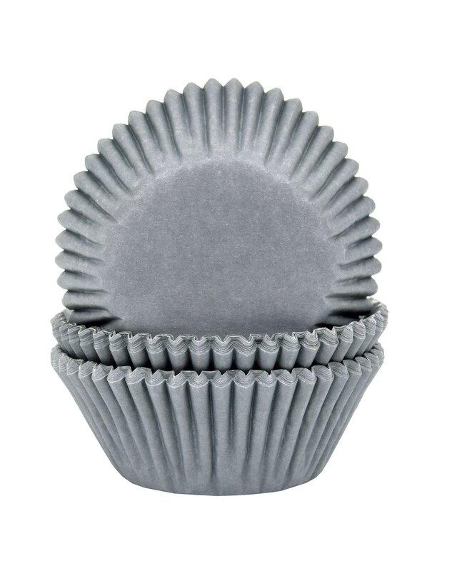 House of Marie House of Marie Baking Cups Grijs pk/50