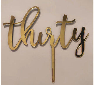 Thirty 30 topper goud