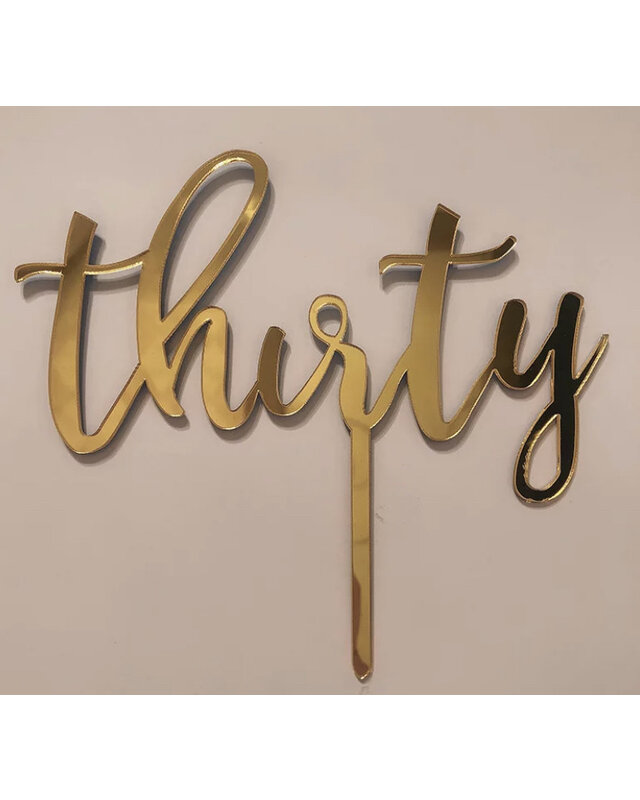 Thirty 30 topper goud