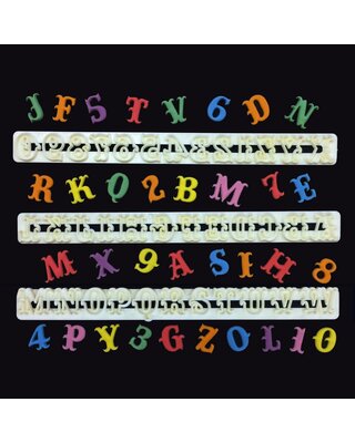 FMM Alfabet & Cijfer Tappit Uitsteker Set - Hoofdletters - Carnaval / circus