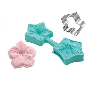 silikomart Sugarflex Veiner Mini Bloemen door Silicomart