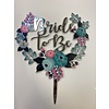 Topper bride to be zilver acryl