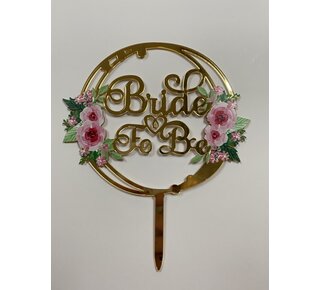 Topper bride to be rond acryl