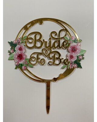 Topper bride to be rond acryl